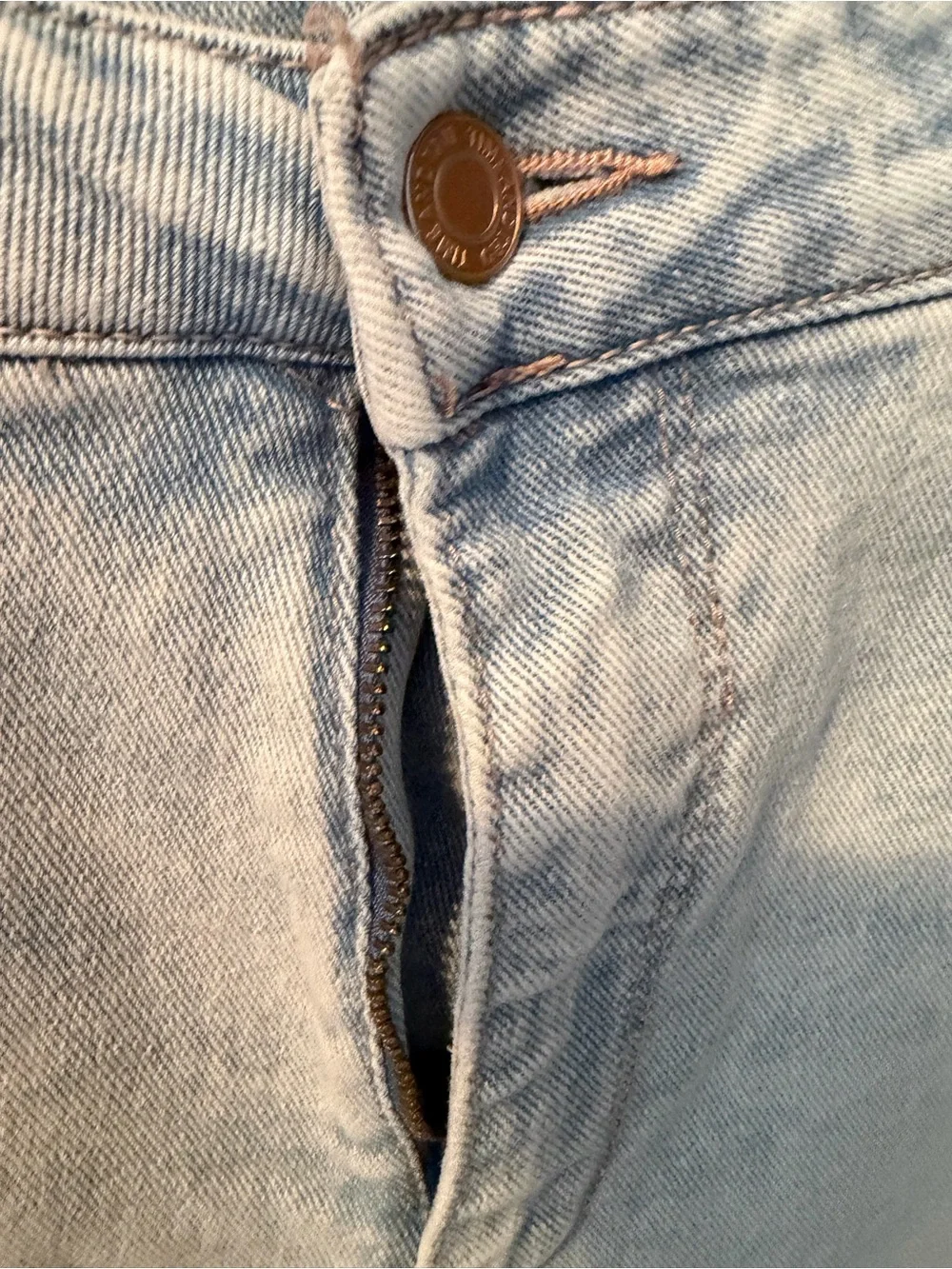 Time and Tru Light Wash Boyfriend Jeans With Distressed Embellishments